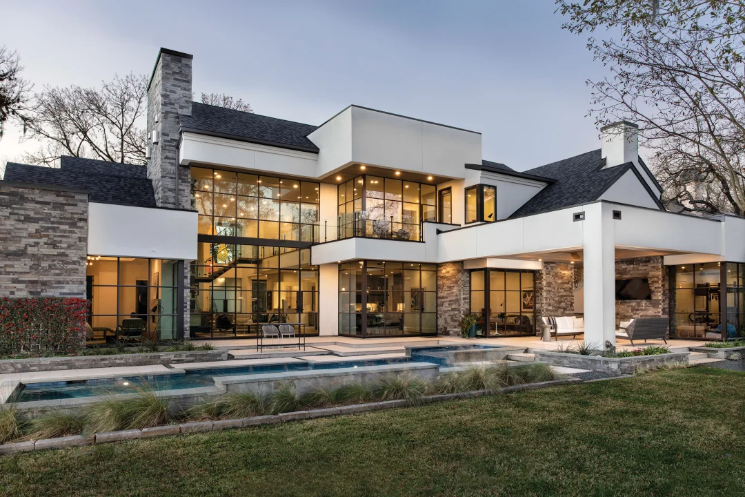 The Encino Modern — luxury custom home with pool in Cypress, Texas